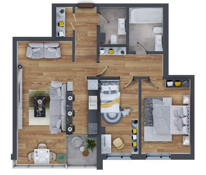 Ap. 3 Cam - Dezvoltator: Comat Towers, 83mp, Păcurari - 17