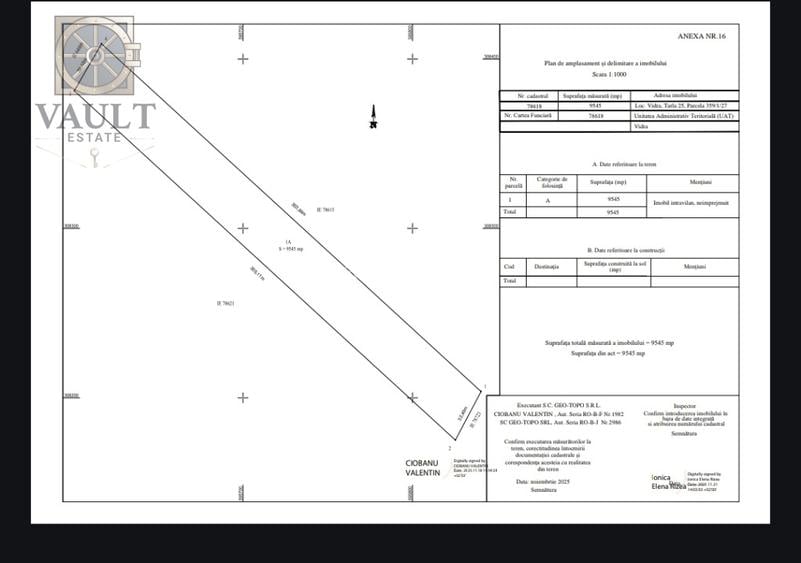 TEREN Intravilan Intre 2 complexe - Utilitati - 9500 MP Berceni/Vidra - 6