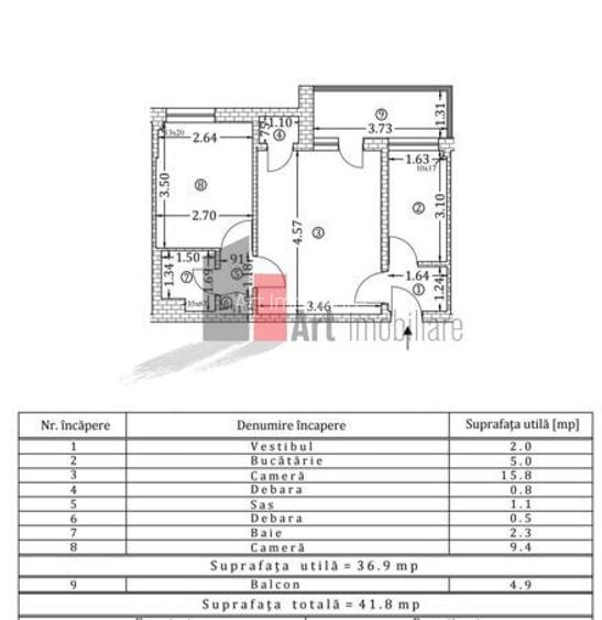 APARTAMENT  DE 2 CAMERE - 8