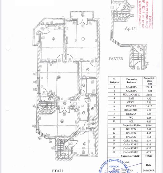 De inchiriat vilă interbelică restaurată - 354 mp utili - D+ P + 1+M  - Capitale - 39