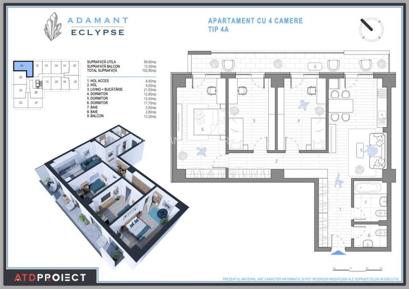 ADAMANT ECLYPSE, 4 camere, TIP 4A, 102.9mp, CUG-BRD - 2