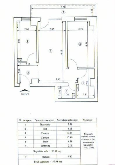 Etaj 1-Conest-Tudor Vladimirescu -2 Camere Decomandat 58mp