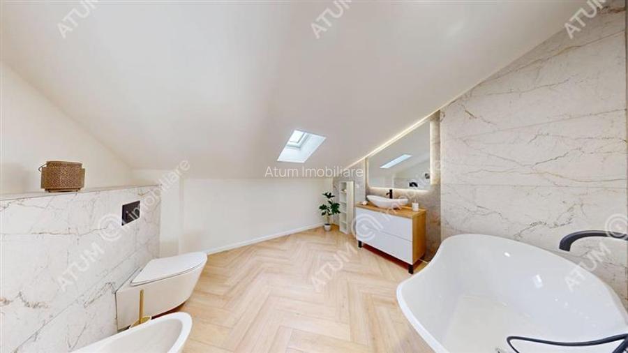 Penthouse 5 camere 3 bai parcare mobilat complet Turnisor Sibiu - 16