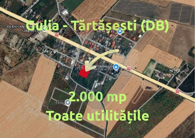 Ocazie! Teren Gulia-Tărtășești | 2.000 mp | Deschidere 40m | Utilități - 2