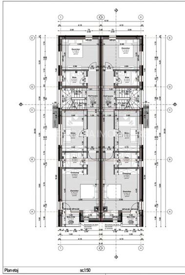Duplex Voronet Nou Semifinisat 202 mp, Garaj, Terasa circulabila - 7