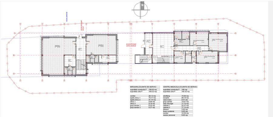 Teren 1166mp, proiect Clinica si Birouri, Gruia  - 7