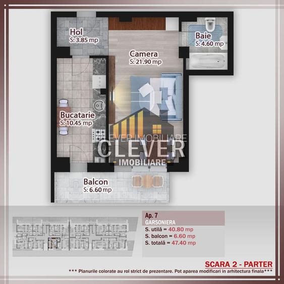 Suprafata Generoasa Garsoniera Theodor Pallady 500m STB - 1