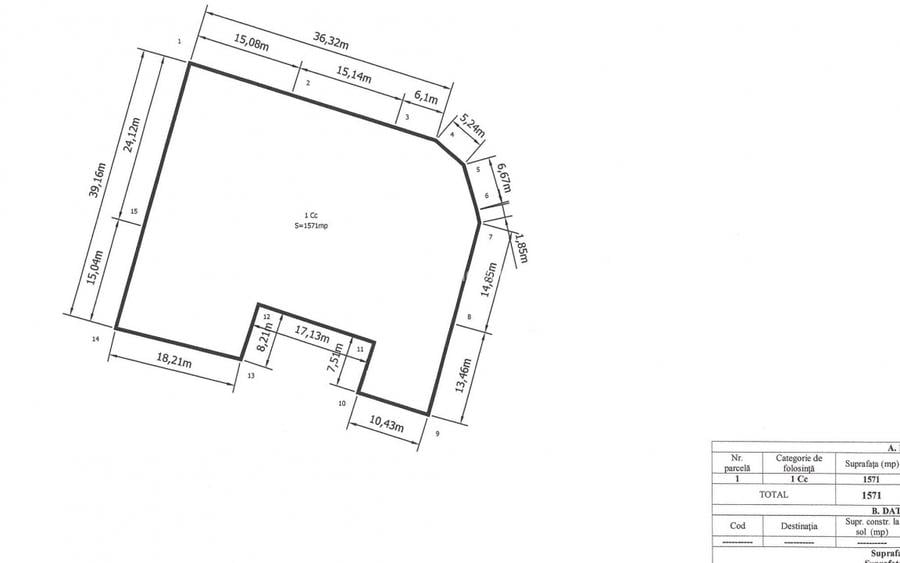 Teren Dubla Deschidere 1571 mp - 2
