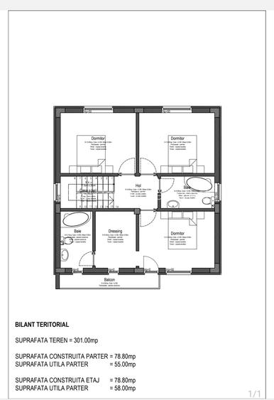 Casă P+E, 120 mp utili, 5 camere + dressing/Com.Berceni - 2