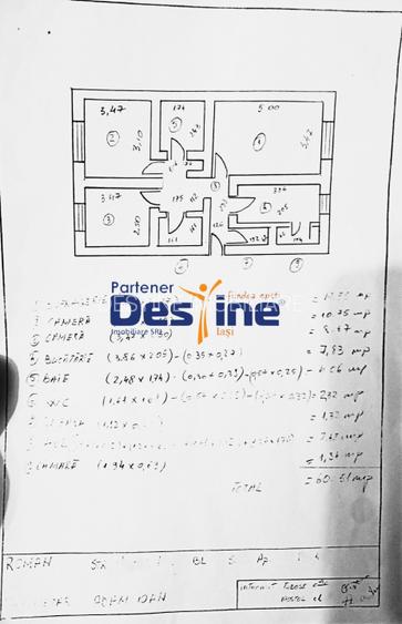 Apartament 3 camere decomandat de 61 mp 2 bai la parter cartier Favorit - Roman - 13