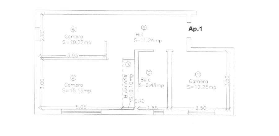 Apartament 3 camere Ghiroda – 57 mp, open space, construcție 2010, fără comision - 9