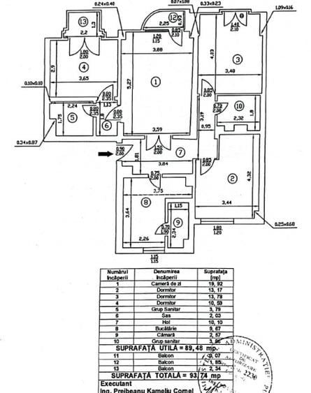 Apartament Modern, 4 camere, 94 mp - zona Unirii - 10