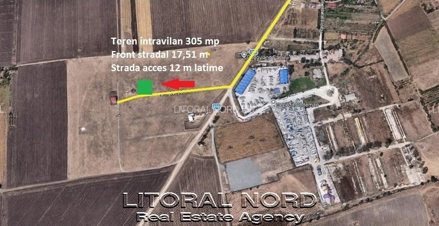 Exclusivitate-Techirghiol, teren intravilan, 305 mp, deschidere la strada de 17m - 4