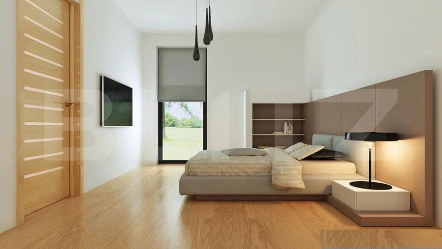 Casă nouă mediteraneană, 3 camere, 105 mp utili, teren 630 mp, drum privat