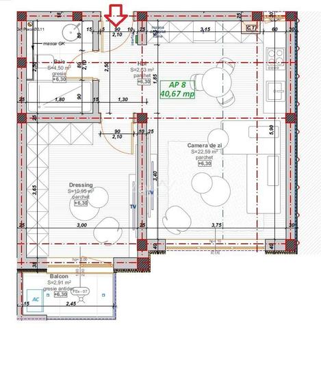 Etaj intermediar. Finisaje calitative. Loc de parcare. - 6