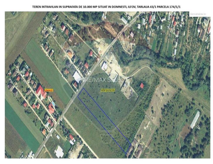 Domnesti- vanzare teren intravilan 10.000mp/ Soseaua Curtea Domneasca - 2