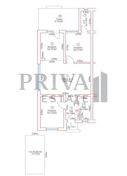 Duplex modern, 3 camere, 2 bai, 75 mp, Mosnita Veche - 14