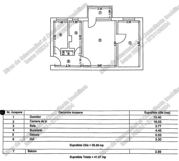 ⏩ Inel II - 2 Camere semiDecomandate 41,07m² Incadrat Izolat Etaj 3 - 12