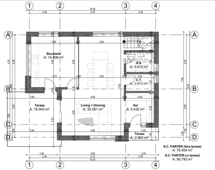 VILA INDIVIDUALA - ZONA TRAPEZULUI / CURTE LIBERA 397MP. - 2