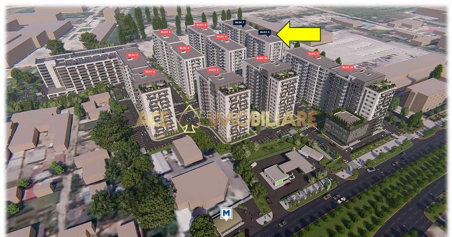 3 Camere de vanzare | Titan | Metrou | Hils Pallady | parcare inclusa - 8