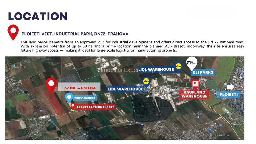 Teren 37 ha de vanzare cu PUZ aprobat - Stoenești, lângă Ploiești, acces TIR - 2