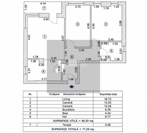Vanzare apartament 3 camere | Centrala | Bloc 2014 | Parcare| Mobilat - 5