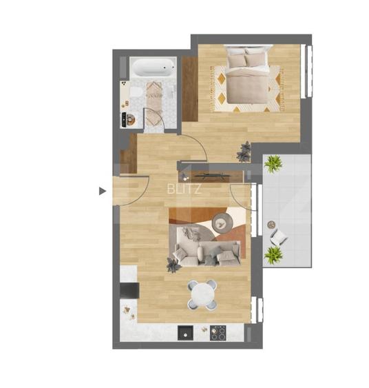 Comision 0 ! 2 camere, 55 mp, nZEB, Semifinisat, Dambul Rotund - 2
