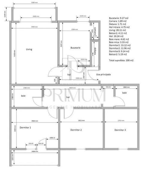 STEAUA - 4 CAM - DECOMANDAT - ETJ.3 - 2 BAI - 2 BALCOANE - CENTRALA - SPATIOS|| - 10