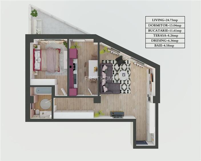 PARK LUXURY RESIDENCE, Apartament 2 camera,zona  Parcul Balcescu - 14