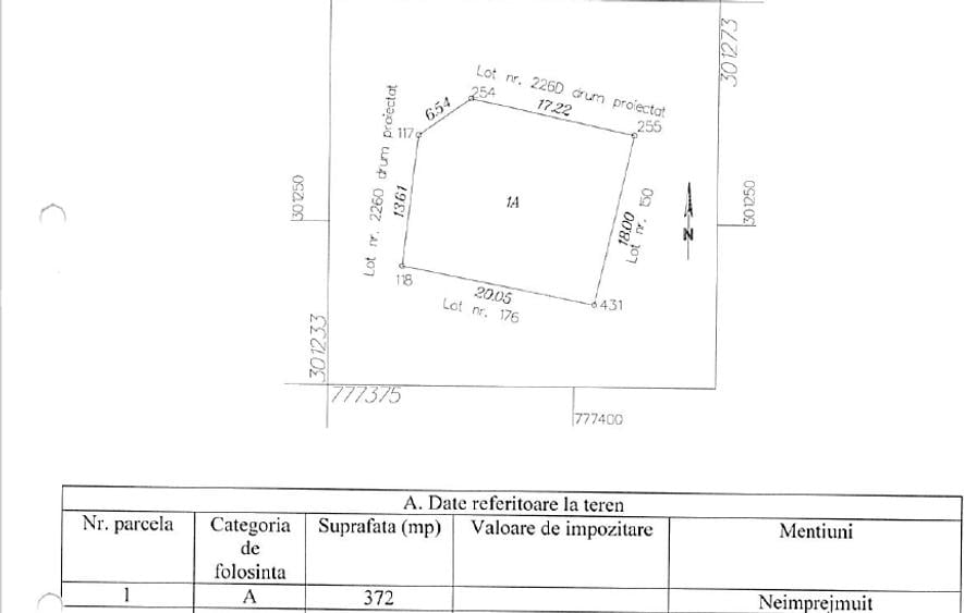 Teren intravilan de construit 372MP Valu lui Traian Comision 0% - 9