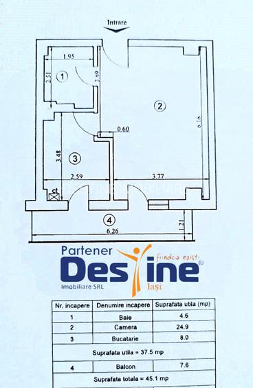 Apartament 1 camera 45 mp mobilat si utilat + loc de parcare - 16