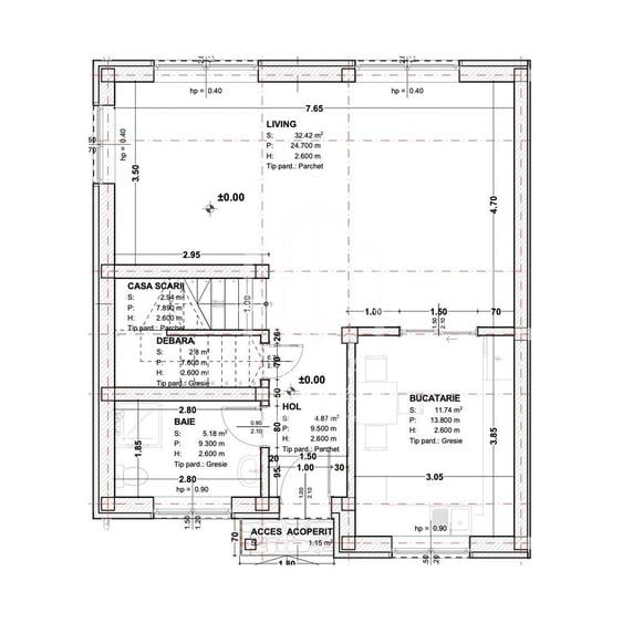 Duplex la rosu cu 4 camere, 117mp utili,  230mp teren, Selimbar - 1