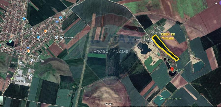 Teren de vânzare 113,931 mp, pretabil balastieră în Zimandu Nou - 2