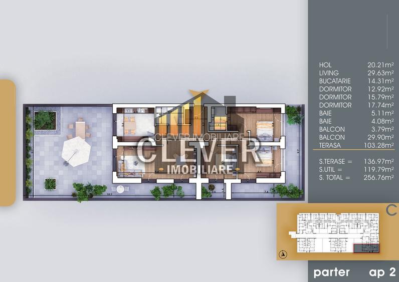 Pallady, metrou Teclu-Apartament 4 camere-Terasa generoasa - 1