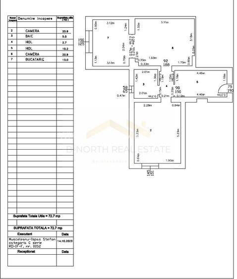 Apartament 2 camere 72.7 mp utili , decomandat , Corbeanca - 1