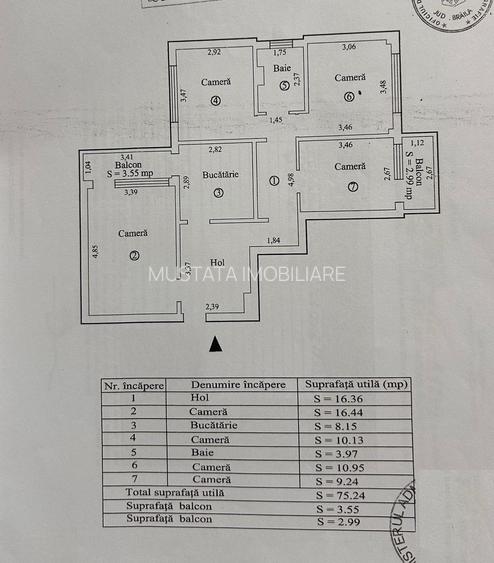 Apartament 4 camere - suprafata 81mp - Vidin. etaj 3. - 12