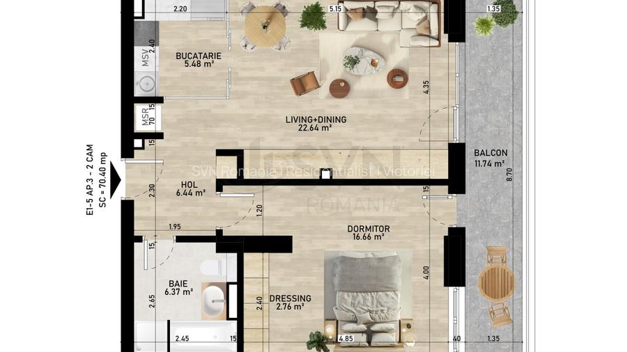 REA1026798 Apartament 2 camere I Gemina by the lake - 6