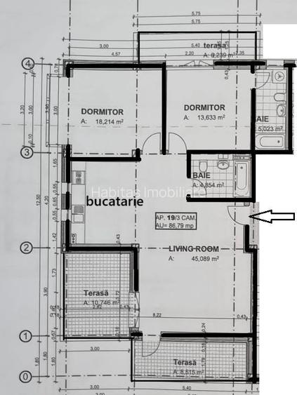 Apartament 3 camere 90mp, terase 25mp, finisat, Floresti str Sesului - 2