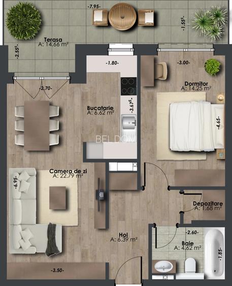 Proprietar | Apartament 2 camere lux in The Nest, The Office & Record Park - 13