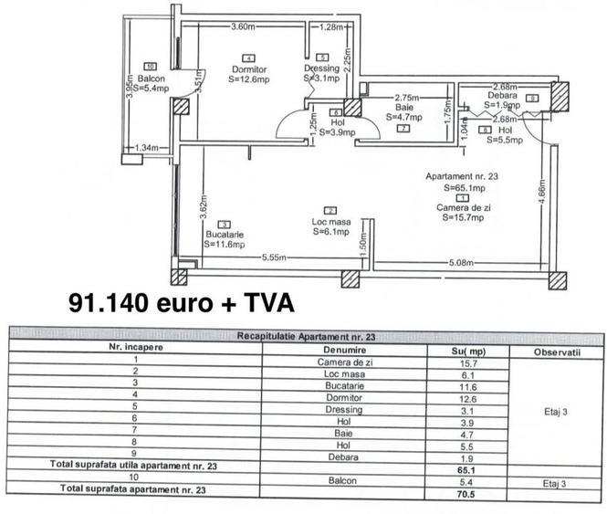 Apartament nou 2 camere –  zona Universitatii – Salca - 8