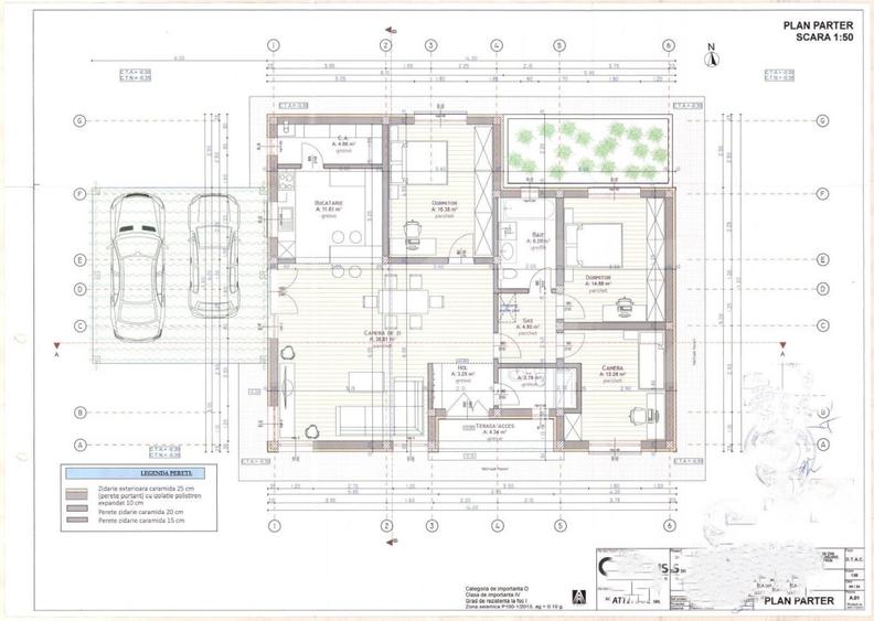 Casa semifinisata individuala 120 mp utili, teren 805 mp, Tureni - 15