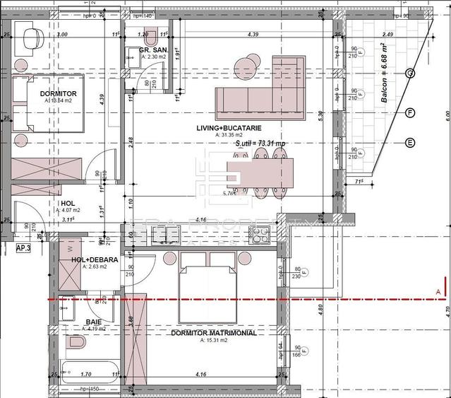 Apartament 3 camere /73 mp/finisaje premium/etaj 1/Cartierul Arhitectilor - 1
