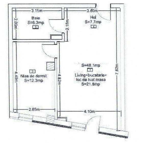 Apartament 2 camere, 48 mp, bloc nou, zona Corneliu Coposu - 3