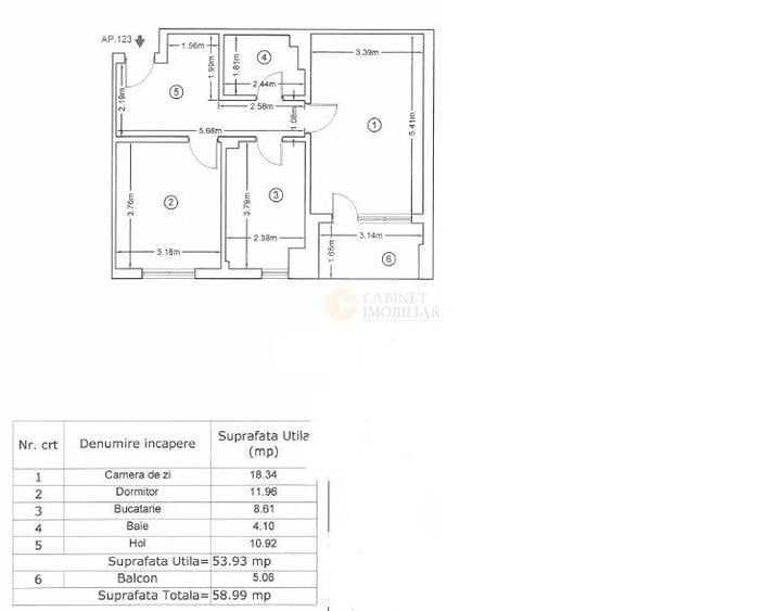 2 camere decomandat| 59mp | Rotar Park 1 | Metrou Pacii 1 minut - 1