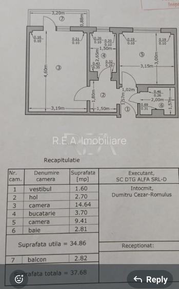 R.E.A. Imobiliare vinde | Apartament 2 camere decomandat | Bd. Constantin Brânco - 8