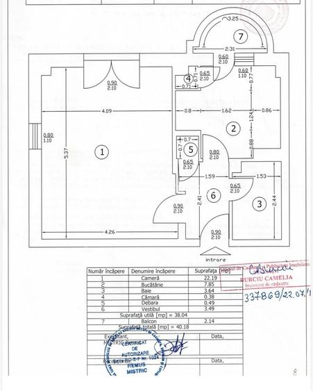 GARSONIERA  APARTE-STEFAN CEL MARE-FLOREASCA-50 METRI METROU-BLOC "90-REABILITAT - 14
