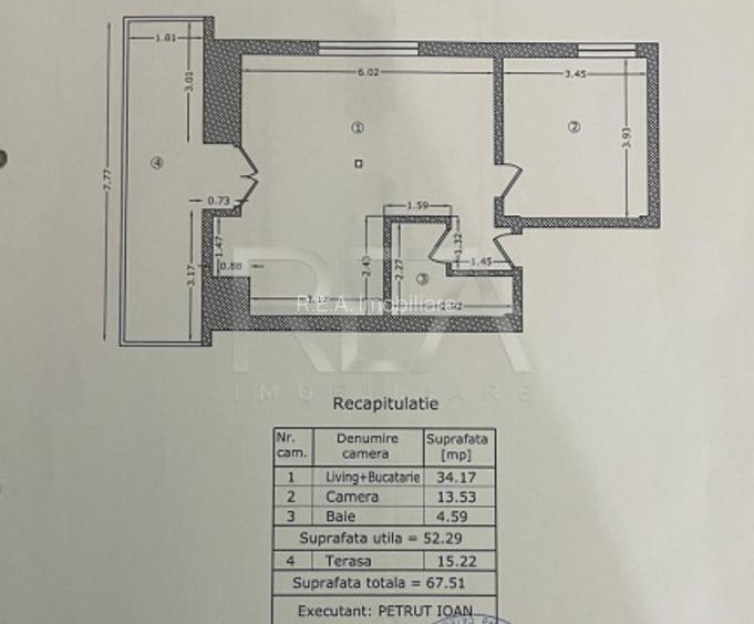 2 camere, terasă, Jiului - 12
