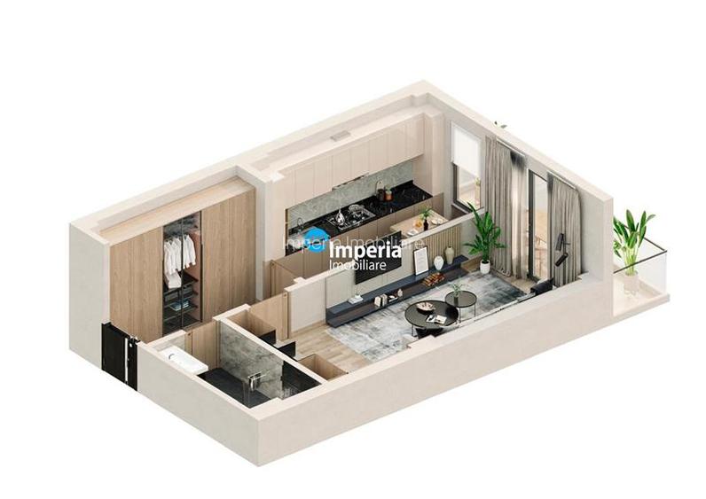 Apartament Nou cu o camera(Cartier Iriss) - 3
