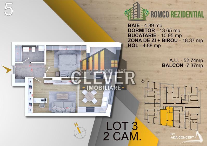 Apartament sustenabil cu încălzire în pardoseală – zona Pallady - 1