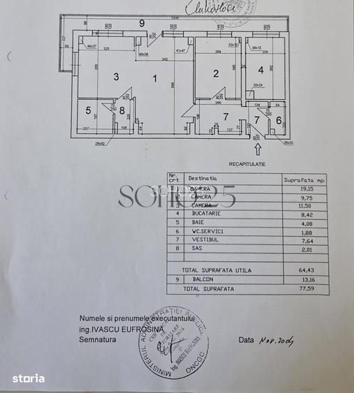 Apartament 3 camere | 78 mp | Etaj 1 | Tei | Locație excelentă - 1
